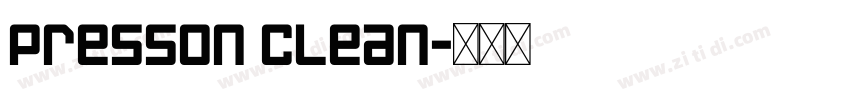 Presson Clean字体转换